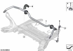 STABILIZER, FRONT diagram for BMW X1 U11 18i