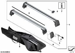 ROOF RACK diagram for BMW 3 Series G20 Sedan 320i