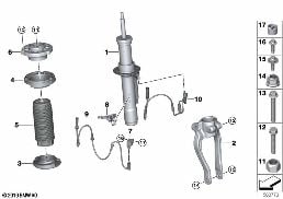SPRING STRUT FRONT VDC / INST.PARTS AWD