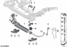 STABILIZER, FRONT / DYNAMIC DRIVE, AWD