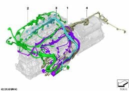 エンジン ワイア ハーネス diagram for BMW X5 G05 40iX