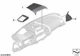 INDIVIDUAL INSTRUMENT PANEL MOUNT. PARTS diagram for BMW 8 Series F91 M8 Convertible M8