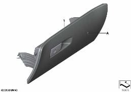 INDIVIDUAL GLOVE COMPARTMENT, LEATHER diagram for BMW 8 Series F91 M8 Convertible M8