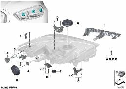 INDIVIDUAL PARTS FOR HEADLAMP, HALOGEN