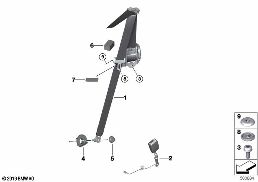 SAFETY BELT FRONT diagram for BMW 8 Series G14 Convertible 840dX