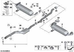 EXHAUST SYSTEM, REAR