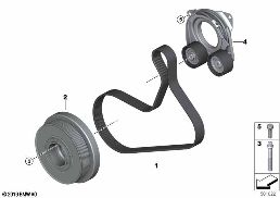 BELT DRIVE diagram for BMW 3 Series G20 Sedan 320dX