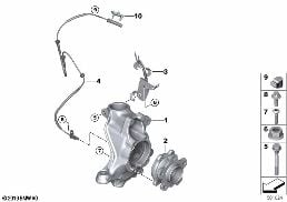 Pivot de fusée/roulement de roue AV diagram for BMW 3 Series G21 Touring 318i