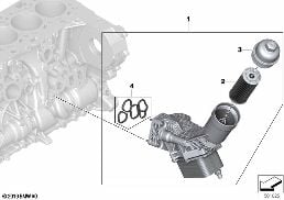 LUBRICATION SYSTEM-OIL FILTER diagram for BMW 3 Series G20 Sedan 320dX