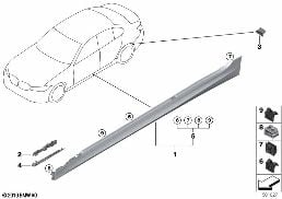 M COVER FOR ROCKER PANEL / WHEEL ARCH diagram for BMW 3 Series G21 Touring LCI 320d