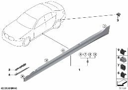 COVER DOOR SILL / WHEEL ARCH diagram for BMW 3 Series G21 Touring LCI 320d
