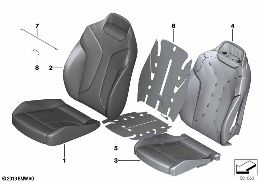 SEAT FRONT, UPHOLSTERY & COVER BASE SEAT