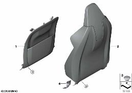 FRONT SEAT, BACKREST TRIM, REAR PANEL diagram for BMW 2 Series G42 218i