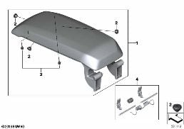 ARMREST, CENTRE CONSOLE diagram for BMW 1 Series F40 128ti