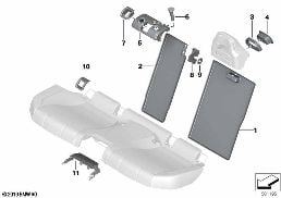 SEAT, REAR, SEAT TRIM COVERS