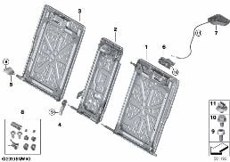 SEAT, REAR, SEAT FRAME