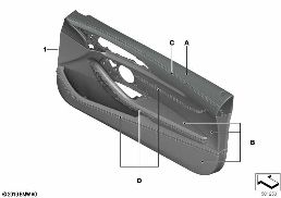 INDI. DOOR TRIM, ALL-LEATHER, FRONT