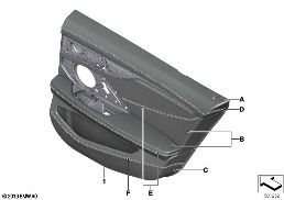 INDI. DOOR TRIM, ALL-LEATHER, REAR