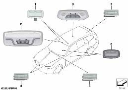 INTERIOR LIGHTS diagram for BMW 3 Series G21 Touring LCI 330e