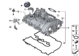 CYLINDER HEAD COVER diagram for BMW i8 I12 LCI i8