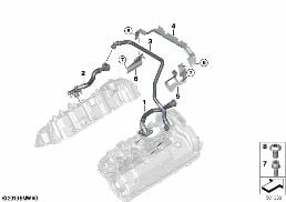 Ventilação do bloco do motor diagram for BMW X7 G07 M50iX