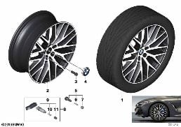 BMW LM WHEEL CROSS-SPOKE 636 - 20