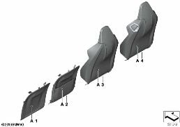 INDIVIDUAL, BACKREST TRIM, REAR PANEL diagram for BMW 8 Series F91 M8 Convertible M8
