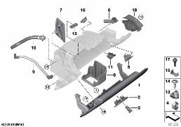 GLOVE BOX diagram for BMW 7 Series G12 750LdX