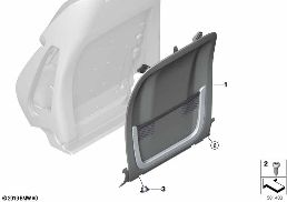 FRONT SEAT, BACKREST TRIM, REAR PANEL