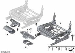 SEAT, FRONT, SEAT FRAME, ELECTRIC diagram for BMW 4 Series F36 Gran Coupé 420i
