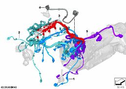 ชุดรวมสายไฟเครื่องยนต์ diagram for BMW X3 G01 LCI 30iX
