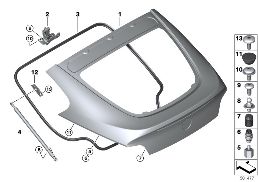SINGLE COMPONENTS FOR TRUNK LID