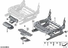 SEAT, FRONT, SEAT FRAME diagram for BMW 4 Series F36 Gran Coupé 420i