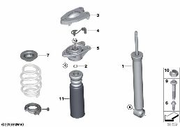 SHOCK ABSORBER, REAR, VDC