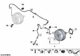 POWER BRAKE diagram for BMW 3 Series G20 Sedan 320d