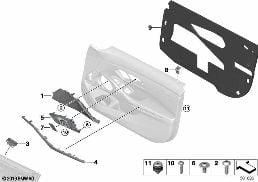 SURFACE-MOUNTED PARTS, DOOR PANEL, FRONT diagram for BMW 3 Series G28 Sedan LCI 325LiX