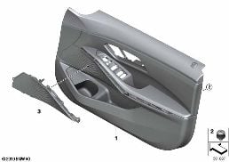 DOOR TRIM PANEL, FRONT diagram for BMW 3 Series G28 Sedan LCI 325LiX
