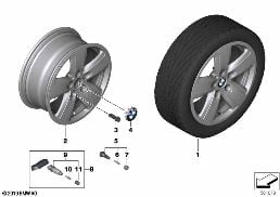 BMW LA WHEEL STAR SPOKE 517 - 16