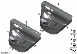DOOR TRIM, REAR diagram for BMW X5 G05 LCI M60iX