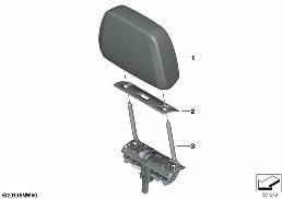 SEAT, REAR, HEAD RESTRAINT, 3RD ROW diagram for BMW X7 G07 40dX