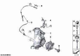 SWIVEL/WHEEL BEARING, FRONT, AWD diagram for BMW 3 Series G21 Touring 320dX