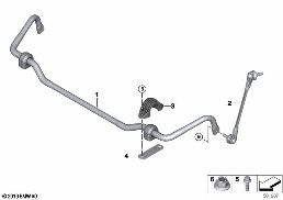 STABILIZER, FRONT diagram for BMW 4 Series G22 Coupé LCI 420d