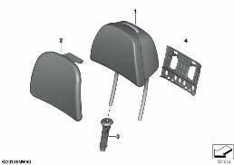 SEAT, REAR, HEAD RESTRAINT, COMFORT SEAT diagram for BMW X7 G07 40dX