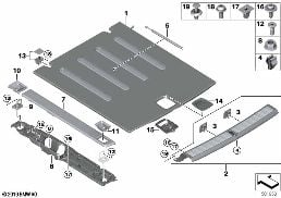 TRIM PANEL, TRUNK FLOOR diagram for BMW X6 M F96 X6 M