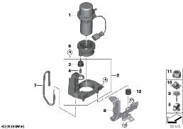 制動助力器 真空泵 diagram for BMW X3 G01 LCI 30eX