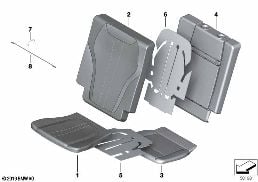 SEAT, REAR, CUSHION, AND COVER, 3RD ROW diagram for BMW X7 G07 40dX