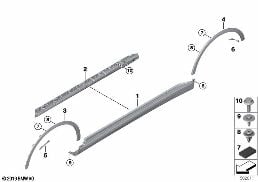 COVER DOOR SILL / WHEEL ARCH diagram for BMW X7 G07 30dX