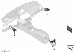AIR OUTLET diagram for BMW 3 Series G21 Touring 320d