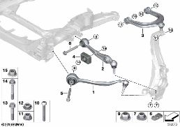 FRNT AXLE SUPPORT,WISHBONE/TENSION STRUT diagram for BMW X6 G06 LCI M60iX