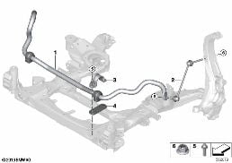 STABILIZER, FRONT diagram for BMW X6 G06 LCI M60iX